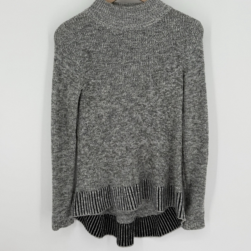 Rosie Neira Gray Long Sleeve Knit Sweater Women’s Size Small